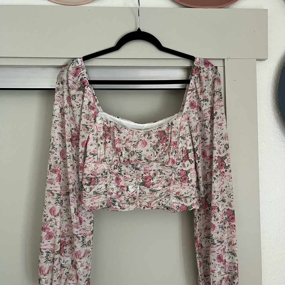 Floral Long Sleeve Women's Top